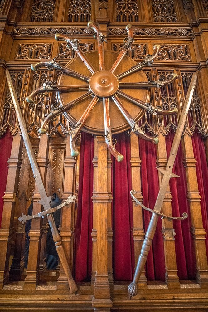 Scotland-Edinburgh Edinburgh Castle interior room military decorations